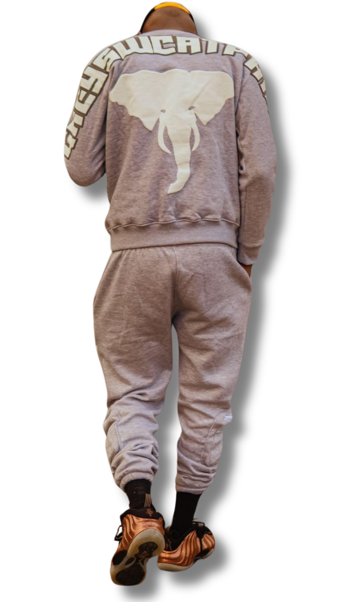 3d puff Grey SweatPants Crewneck